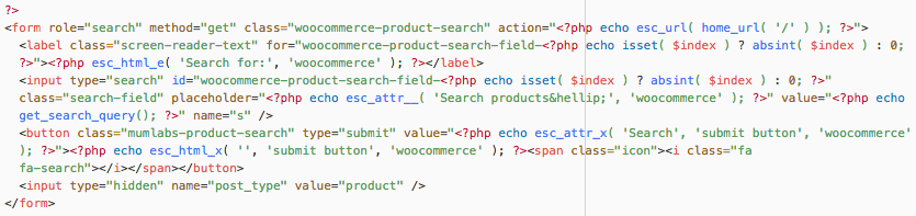 Add Icon to Woocommerce Search Field