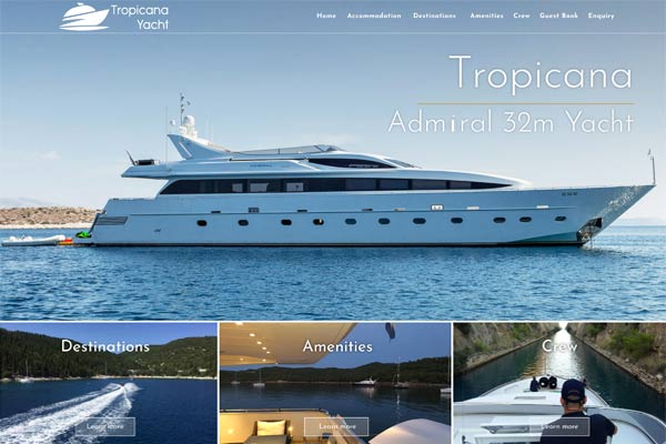 Tropicana Yacht webdesign by CMD