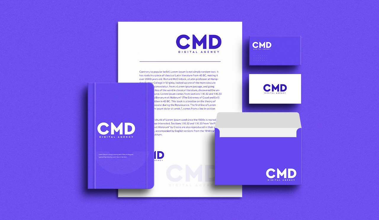 Ολοκληρωμένη εταιρική ταυτότητα CMD Digital Agency