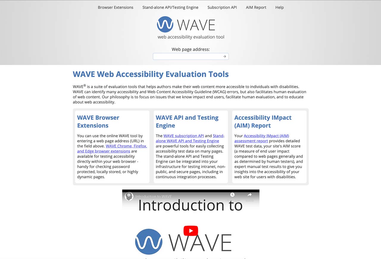 Wave accessibility tool
