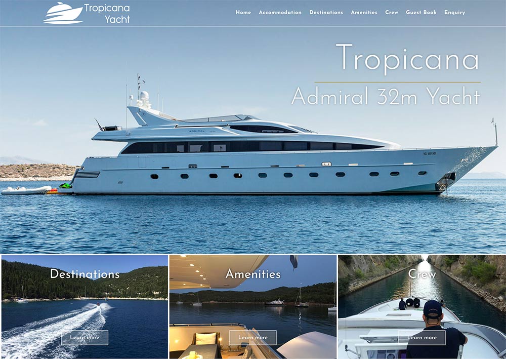 Κατασκευή ιστοσελίδας Tropicana Yacht